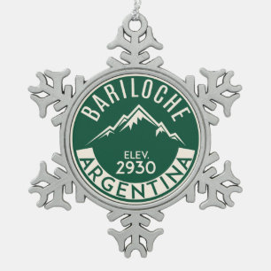 Ornement Flocon De Neige Ski Bariloche Argentine Ski