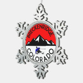Ornement Flocon De Neige Ski Breckenridge Ski Ski (Vue impression)