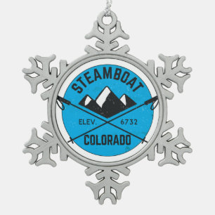 Ornement Flocon De Neige Ski de fond de Colorado