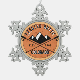 Ornement Flocon De Neige Ski de ski de Crested Butte Colorado