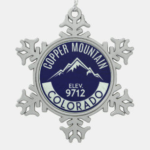 Ornement Flocon De Neige Ski du Colorado Ski du mont Ski Copper