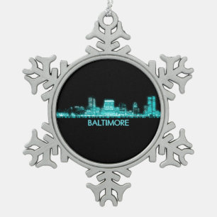 Ornement Flocon De Neige Skyline Baltimore