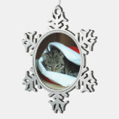 Ornement Flocon De Neige Sleepy kitty (Vue impression)