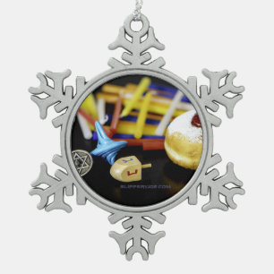 Ornement Flocon De Neige SlipperyJoe Hanukkah nature morte symbolique fête 