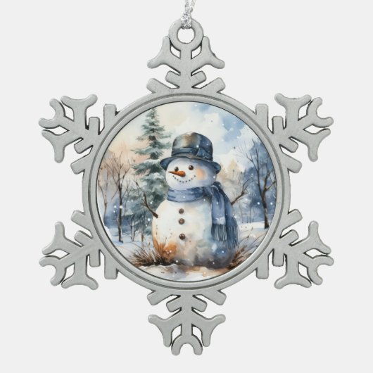 Ornement Flocon De Neige Snowman (Devant)