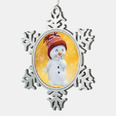 Ornement Flocon De Neige Snowman (Vue impression)