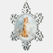 Ornement Flocon De Neige Soirée de Noël (Vue impression)