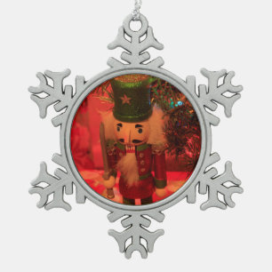 Ornement Flocon De Neige Soldat en bois