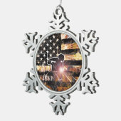 Ornement Flocon De Neige Soudage des étincelles et flammes (Vue impression)