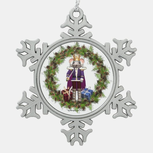 Ornement Flocon De Neige Souris King Nutcracker Snowflake Orament (Devant)
