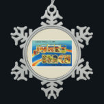 Ornement Flocon De Neige Souvenir Vintage voyage de Jones Beach New York<br><div class="desc">Jones Beach,  New York New York

Une image de carte postale souvenir de voyage nostalgique et vintage,  un authentique design rétro. Salutations de l'American Travelog Virtual Touring Company!</div>