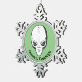 Ornement Flocon De Neige Space Alien Sci Fi (Vue impression)