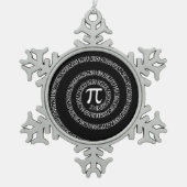 Ornement Flocon De Neige Spirale pour pi sur le style noir (Devant)