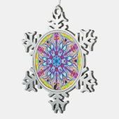 Ornement Flocon De Neige Spots Kaleidoscope Snowflake Ornament (Vue impression)
