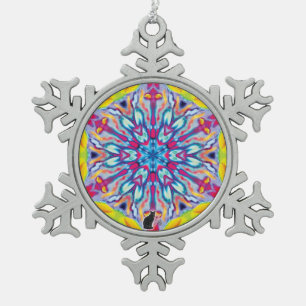Ornement Flocon De Neige Spots Kaleidoscope Snowflake Ornament