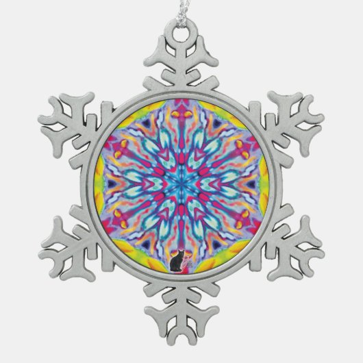 Ornement Flocon De Neige Spots Kaleidoscope Snowflake Ornament (Devant)