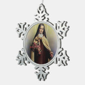 Ornement Flocon De Neige St Therese de l'enfant Jésus peu de fleur (Vue impression)