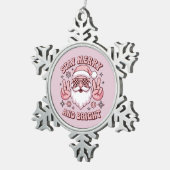 Ornement Flocon De Neige Stay Merry And Bright Christmas Ugly Xmas (Vue impression)