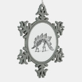 Ornement Flocon De Neige Stegosaurus Dinosaure Squelette Fossile (Gauche)