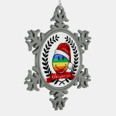 Ornement Flocon De Neige Style gai de Noël de drapeau de gay pride (Gauche)