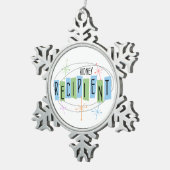 Ornement Flocon De Neige Style rétro du bénéficiaire de Kidney (Vue impression)