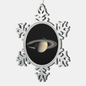 Ornement Flocon De Neige Sunlit Saturn Gas géant Planet par Cassini (Vue impression)