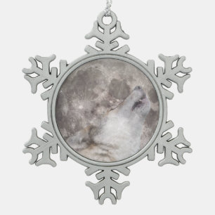 Ornement Flocon De Neige Super Lune de Loup
