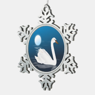 ORNEMENT FLOCON DE NEIGE SWAN BLANC