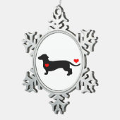 Ornement Flocon De Neige Sweetheart Dachshund (Vue impression)