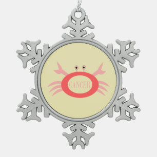 Ornement Flocon De Neige Symbole cancéreux Ornement de crabe