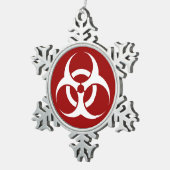 Ornement Flocon De Neige Symbole de risque biologique (Vue impression)