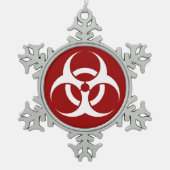 Ornement Flocon De Neige Symbole de risque biologique (Devant)