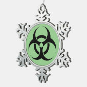 Ornement Flocon De Neige Symbole de risque biologique (Vue impression)