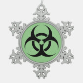 Ornement Flocon De Neige Symbole de risque biologique (Devant)