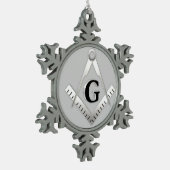 Ornement Flocon De Neige Symbole franc-maçonnerie (Gauche)