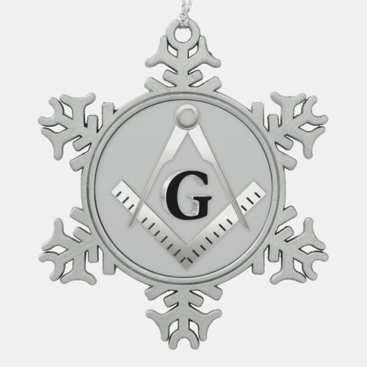 Ornement Flocon De Neige Symbole franc-maçonnerie (Devant)