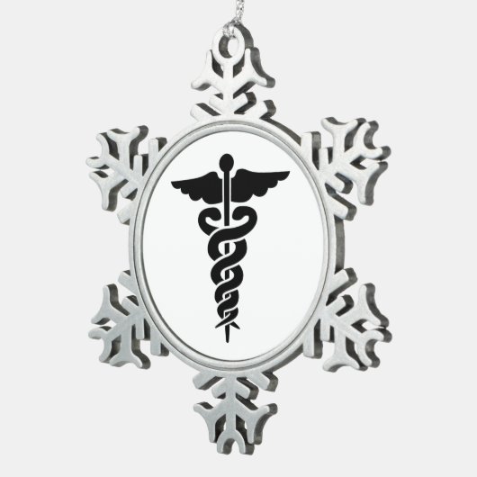 Ornement Flocon De Neige Symbole Médicale (Vue impression)