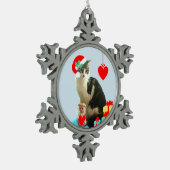 Ornement Flocon De Neige Tabby de Noël (Gauche)