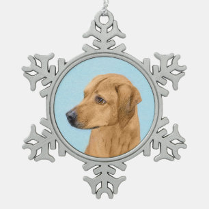 Ornement Flocon De Neige Tableau Rhodesian Ridgeback - Art Chien original