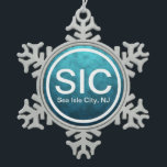 Ornement Flocon De Neige Tag SIC NJ Sea Isle City New Jersey Beach<br><div class="desc">SIC NJ Sea Isle City New Jersey Beach Tag Flocon de neige Ornement de Noël -</div>
