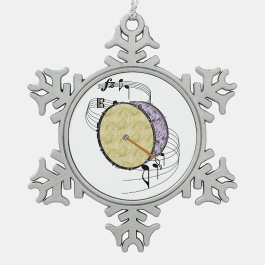 Ornement Flocon De Neige Tambour bas (Devant)