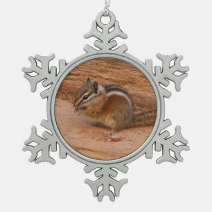 Ornement Flocon De Neige Tamia de Zion sur les rochers rouges