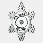 ORNEMENT FLOCON DE NEIGE T'AS DE L'ARGENT ? (Vue impression)