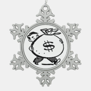 ORNEMENT FLOCON DE NEIGE T'AS DE L'ARGENT ?