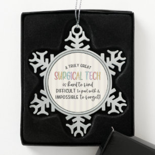 Ornement Flocon De Neige Tech Chirurgical Technologue ou technicien en ch