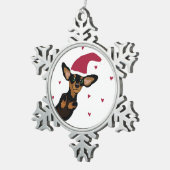 Ornement Flocon De Neige Teckel mignon avec l'ornement de flocon de neige (Vue impression)