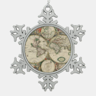 Ornement Flocon De Neige Terrarum Orbis Tabula