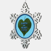 Ornement Flocon De Neige Terre - Anagram du coeur (Vue impression)