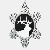 Ornement Flocon De Neige Tête d'élan (Vue impression)