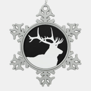 Ornement Flocon De Neige Tête d'élan